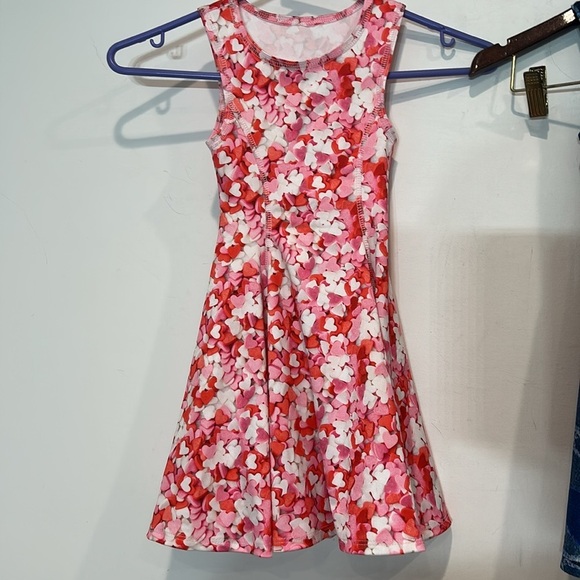 Terez bundle 2 size 5 Fit and Flare Sleeveless mini Dress candy heart & denim - Picture 2 of 8